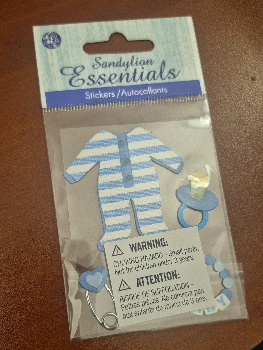 Sandylion Essentials Blue Baby Boy Craft Stickers